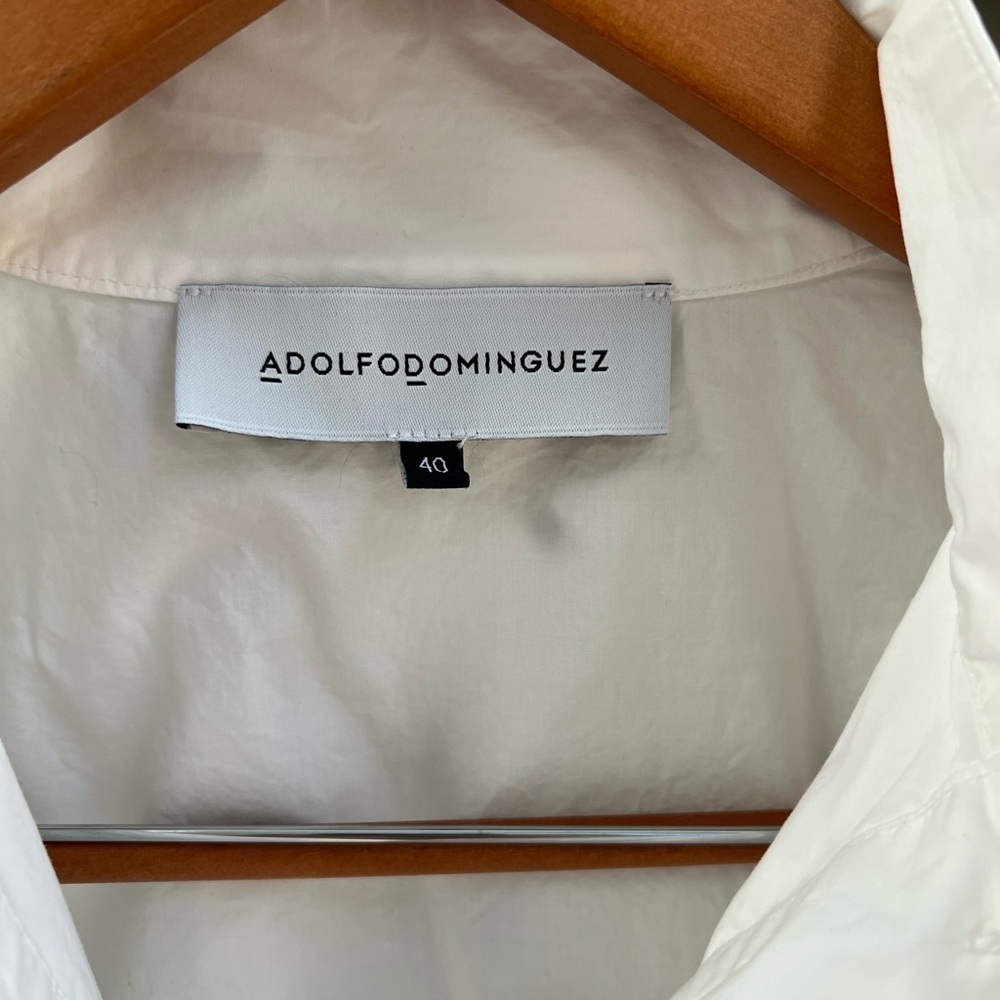 100% Cotton ✨ Adolfo Dominguez White Button-Front Shirt Size 6 - Picture 3 of 7